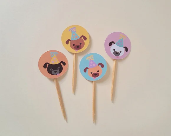 Mini Topper Cachorrinhos