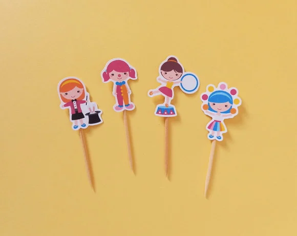 Mini Topper Circo Rosa