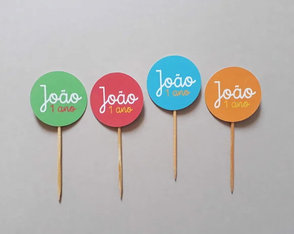 Mini Topper com Nome e Idade