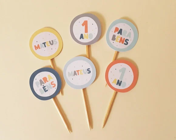 Mini topper Personalizados Sem Tema - Imagem 2