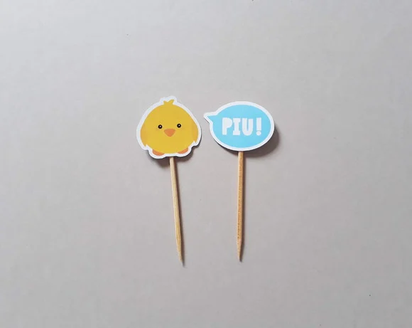 Mini Topper Pintinho Amarelinho