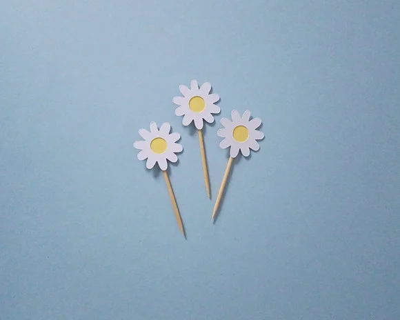 Mini Topper Margaridinhas em Camadas