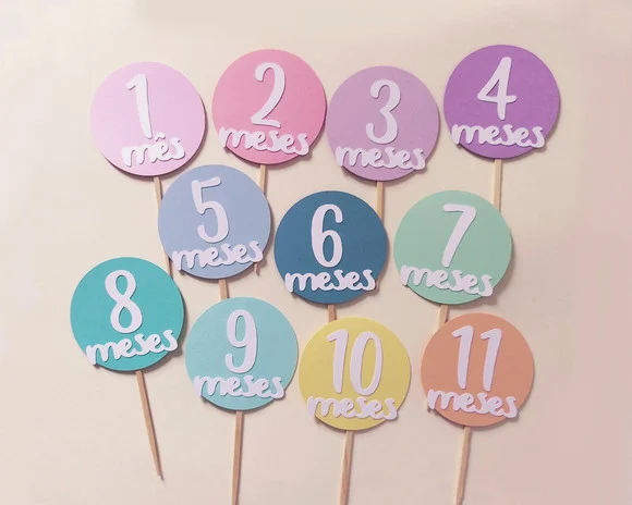 Kit Toppers para Mesversário Menina