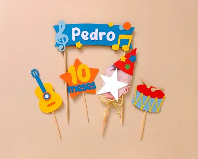Topo de Bolo com Foto de Rostinho Instrumentos Musicais
