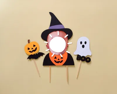 Topo de Bolo Halloween com Foto de Rostinho