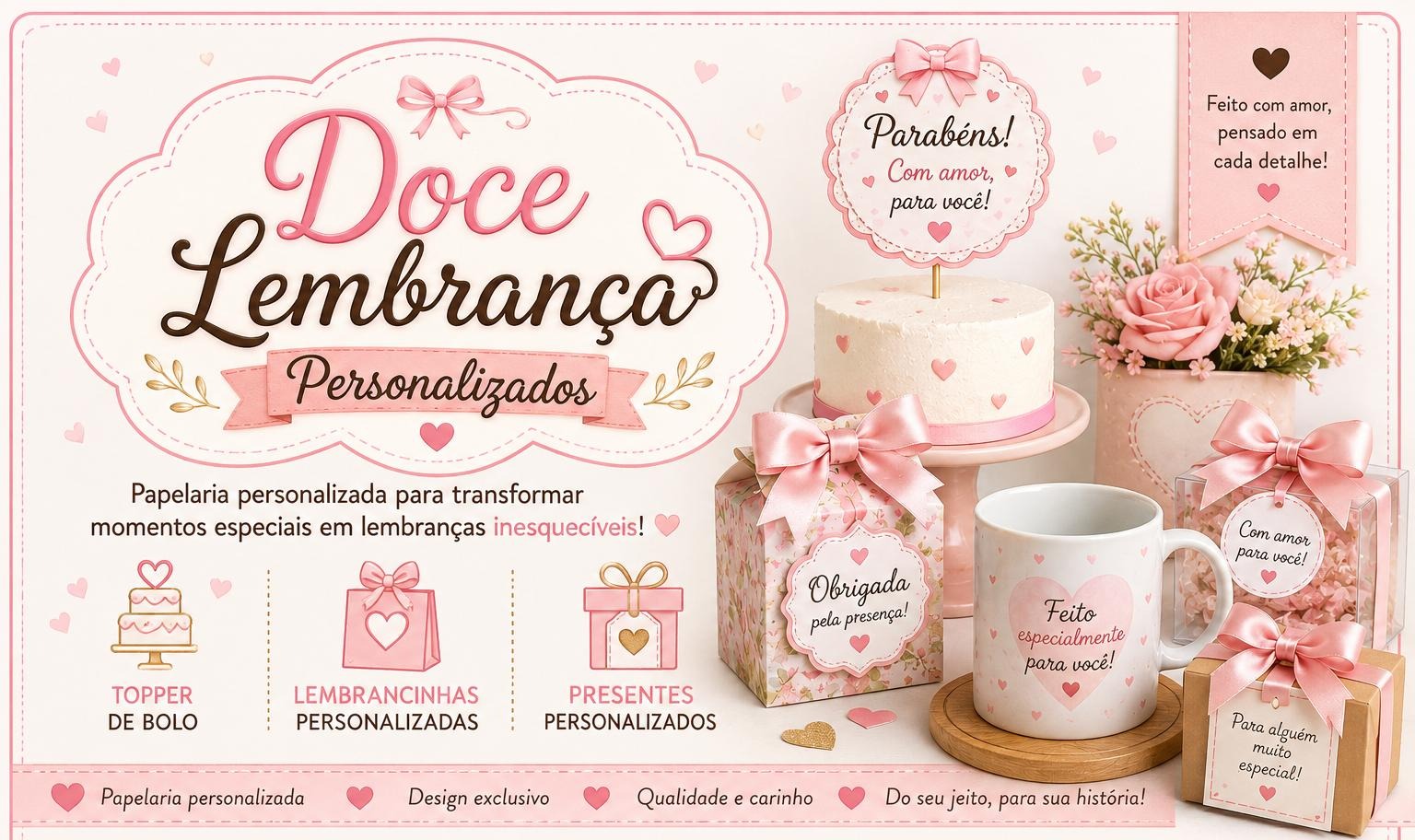 Banner de Doce Lembrança Personalizados Itajaí