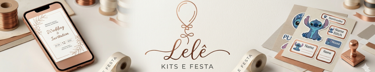 Banner de Lelê Kits e Festa