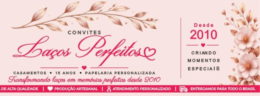 Banner de Convites Laços Perfeitos