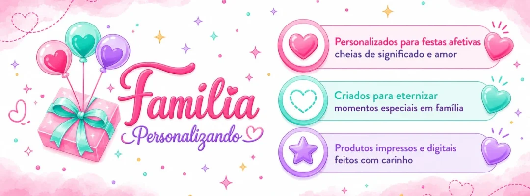 Banner de Família Personalizando Festas Afetivas