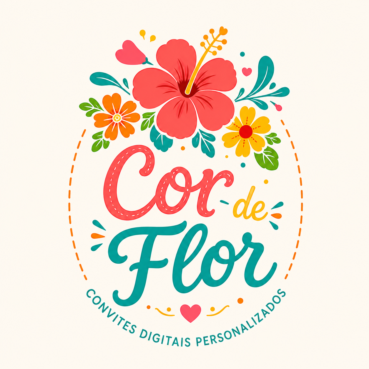 Logo de Cor de Flor Convites